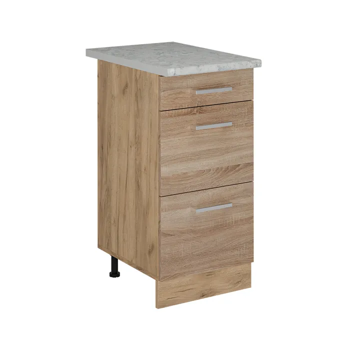 Vicco Meuble cuisine Sonoma 40cm avec tiroirs, AP Marbre