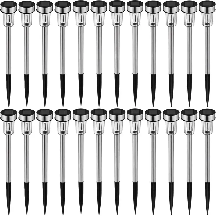 Lot De 24 Lampes Solaires Led Lumière Colorée Étanches Automatiques
