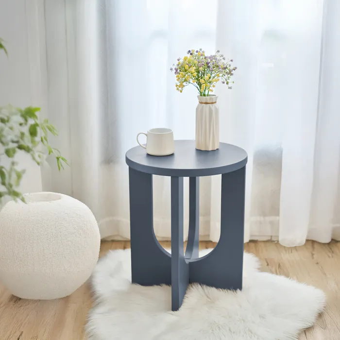 Table d'appoint Kysdajore 50 x 40 cm bleu gris en.casa