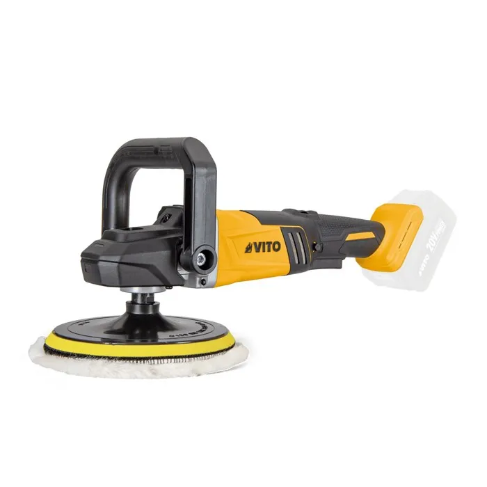 Polisseuse sans fil 20V LI Brushless + 2 Eponges de polissage Diam 180mm Sans Batterie Sans Chargeur VITO