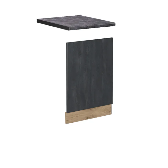 Vicco Façade Béton noir/Chêne doré 45cm plan de travail Anthracite