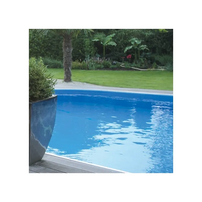 Liner Piscine Hors Sol Edg By Aqualux 101395 Diamètre 360 Cm Hauteur 122-132 Cm Overlap Bleu Plastique