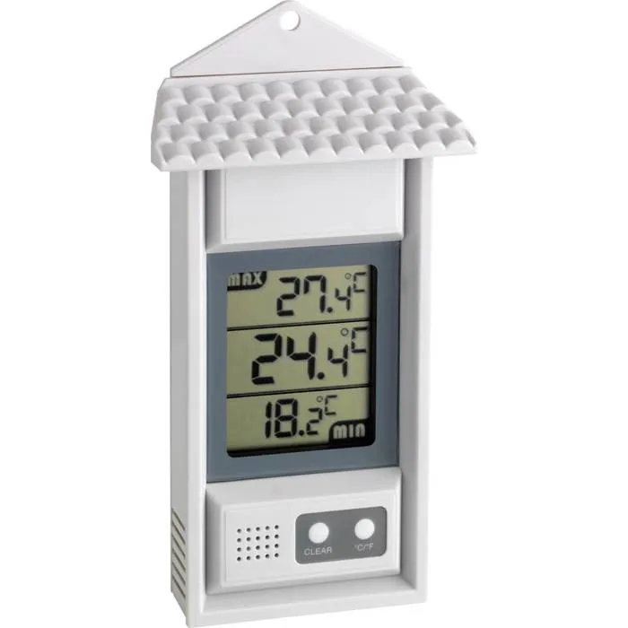 Thermomètre électronique extérieur TFA Dostmann 30.1039 argent