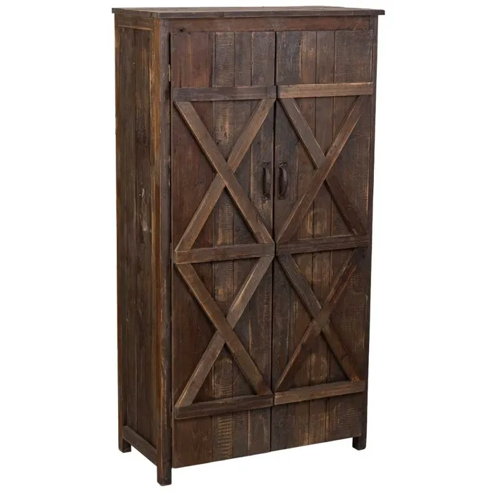 Armoire En Bois Marron 78x40x148 Cm