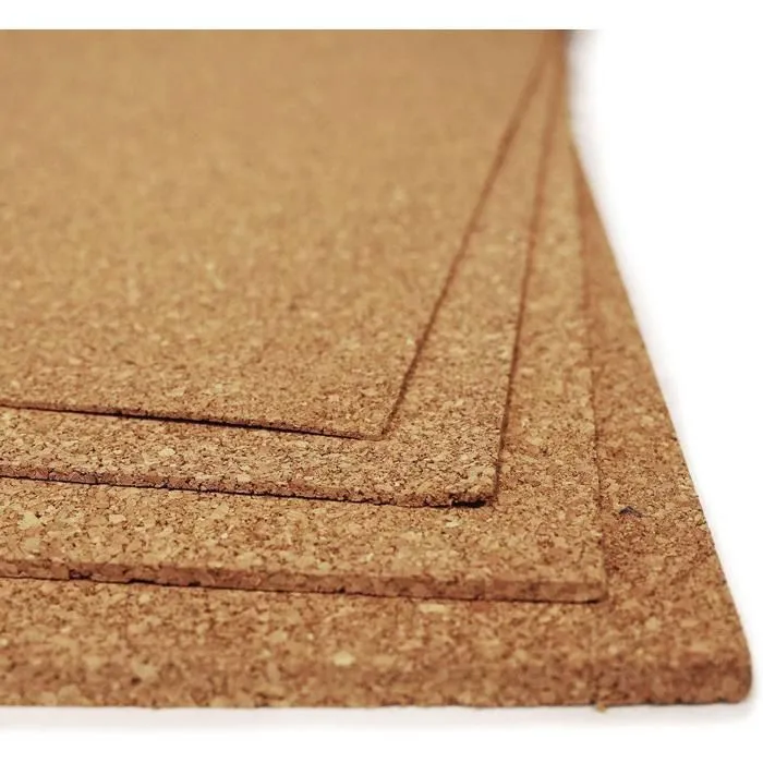 Plaque de liège - naturel de haute qualité, découpé sur mesure, Ép: 2 mm, 100 x 500 cm