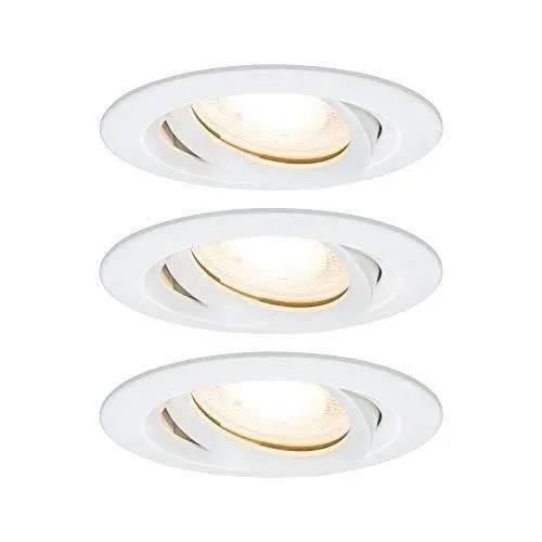 Spot encastré LED Nova Plus Kit de 3 orientable IP65 rond 93mm 30 GU10 3x7W 3x460lm 230V gradable 2700K Blanc dépoli