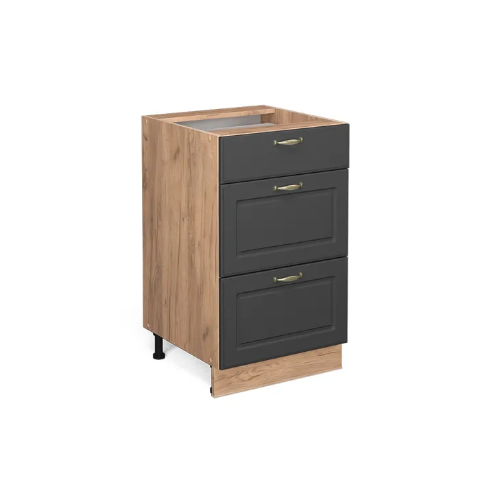 Vicco Meuble cuisine Anthracite-or 50cm sans PT