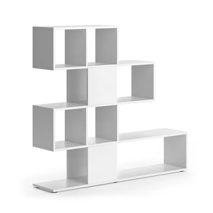 Vicco Séparateur despace Blanc 124.4x113cm avec 4 boîtes pliantes