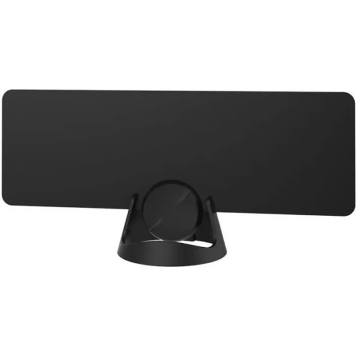 D2 Antenne Intérieure 55db - Ultrafine Amplifiée Uhf/vhf Avec Filtre 4g Noire - Gain Maximum 55db