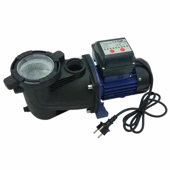 Pompe Filtration Piscine Edg By Aqualux Timer 9 M3/h Dmax 9,5 M3/h Hmax 10,7 Mce Noir Acier