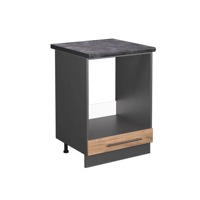 Vicco Meuble pour four Chêne doré/Anthracite 60cm plan de travail Anthracite