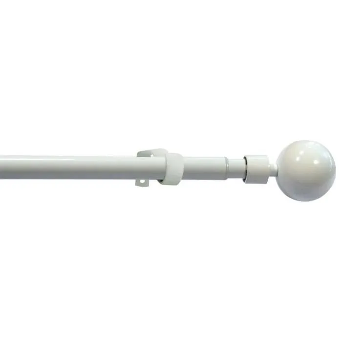 MOBOIS Kit tringle extensible - 1m20 à 2m10 - Boule orlando blanc brillant
