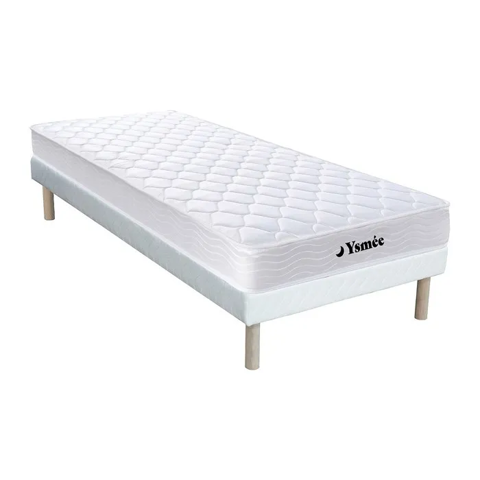 Ensemble 90 x 190 cm sommier + matelas ressorts et mémoire de forme ép.15cm - WOLKENLOS de YSMÉE
