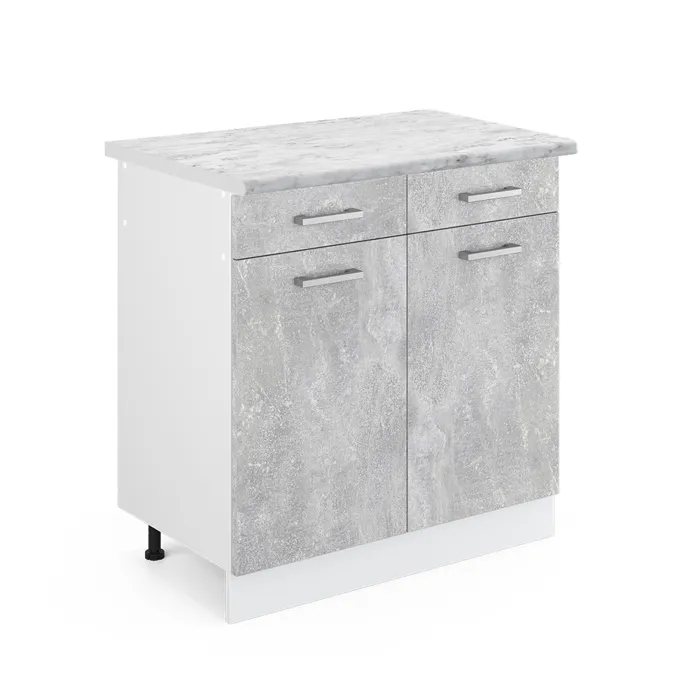 Vicco Meuble cuisine Béton 60cm, PT Marbre