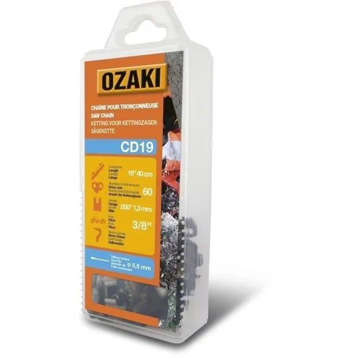 Chaîne De Tronçonneuse Ozaki Sous Coque Semi Carrée: 3/8'' 050 (1,3mm) 60 Entraîneurs ( E60 )