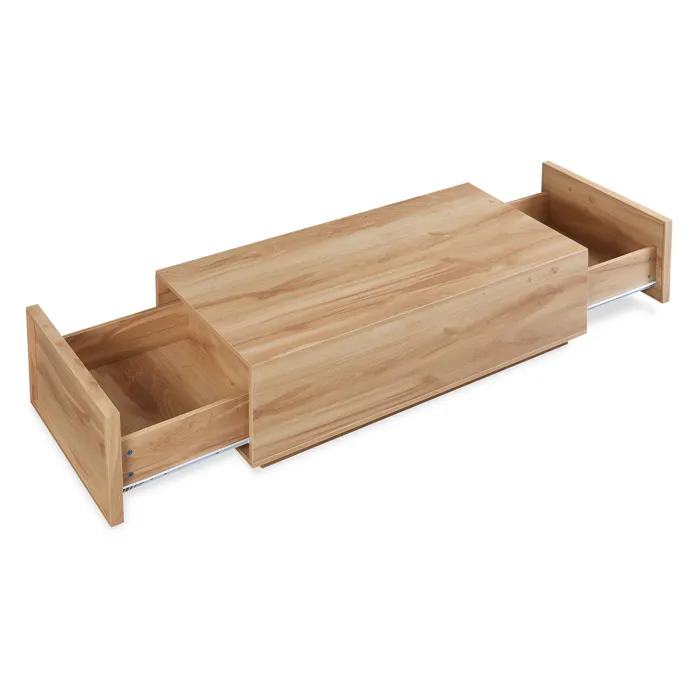 Table basse Turur 104 x 50 x 40 cm effet chêne en.casa