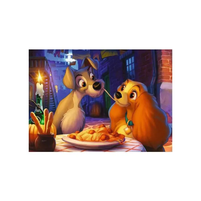 Puzzle La Belle Et Clochard: Miss Lady Au Restaurant 1000 Pieces - Collection Disney - Ravensburger 139729