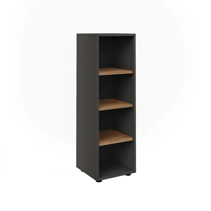 Vicco Midischrank Anthracite/Chêne de force doré 30x95cm 4 compartiments de rangement