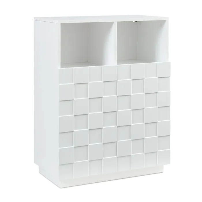 Buffet haut Bopibobro 86 x 64 x 36 cm blanc en.casa