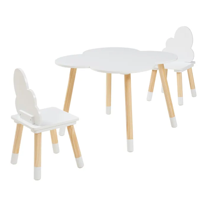 Ensemble de table et 2 chaises pour enfants Epim blanc en.casa