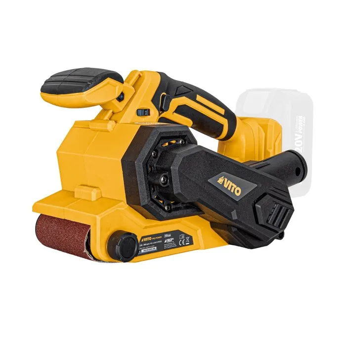 Ponceuse à bande 20V Ponçage 76 x 120 mm Vendu sans Batterie Ni chargeur VITO