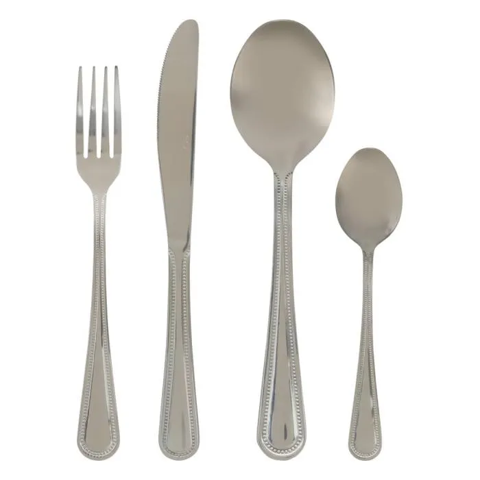 Ménagère "perle" 24 Pièces Inox Secret De Gourmet