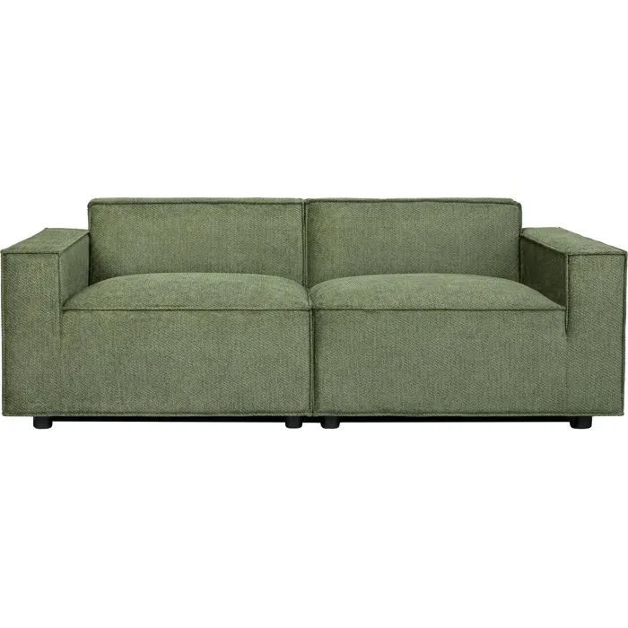Canapé modulable - 3 places - IGOR - Tissu Kaki - 198 x 94 x 70 cm