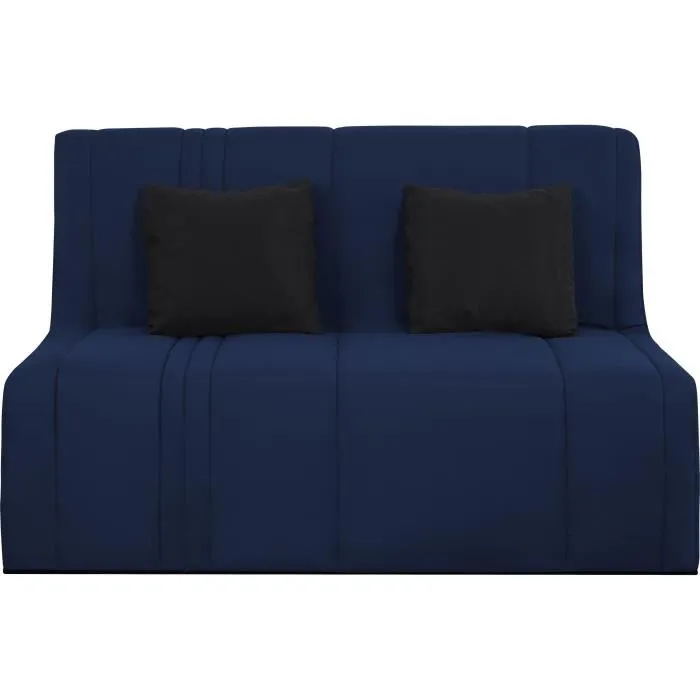 Banquette BZ 2 places EVASION - Tissu marine - Matelas SIMMONS - Couchage 188x138 cm