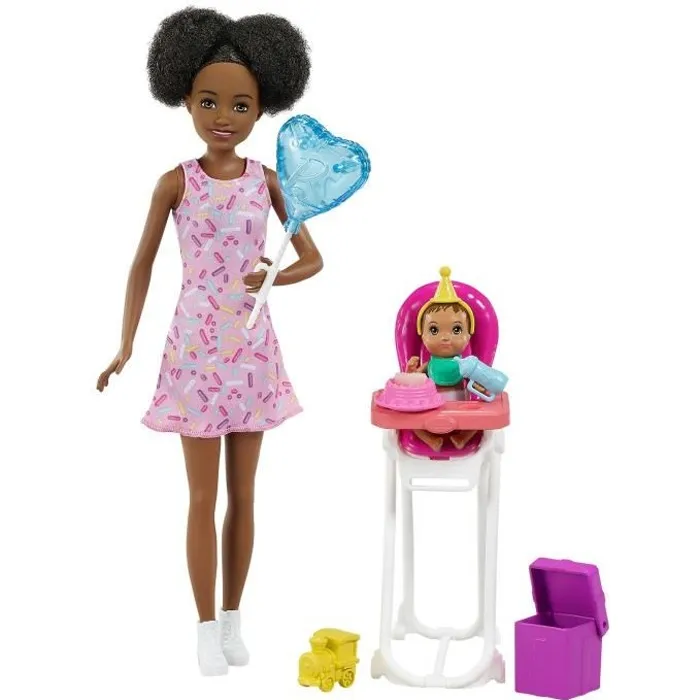 Poupée coffret babysitter et enfant-fhy97 BARBIE
