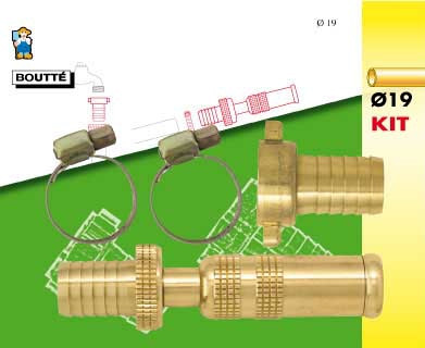 Boutté Kit d'arrosage 3 pièces pour tuyau D.19