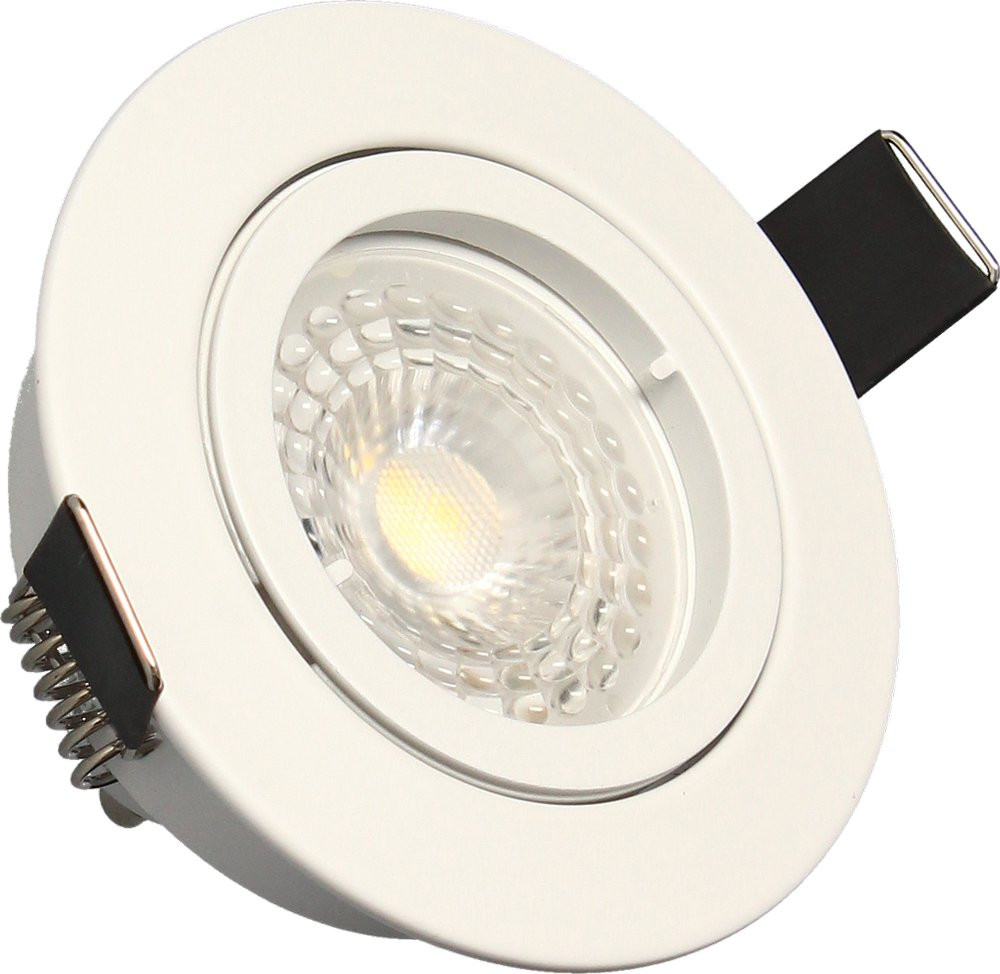 Lot 3 Spots Blanc Encastrables Orientables Saphyr Gu10 5w 380lm Blanc Chaud