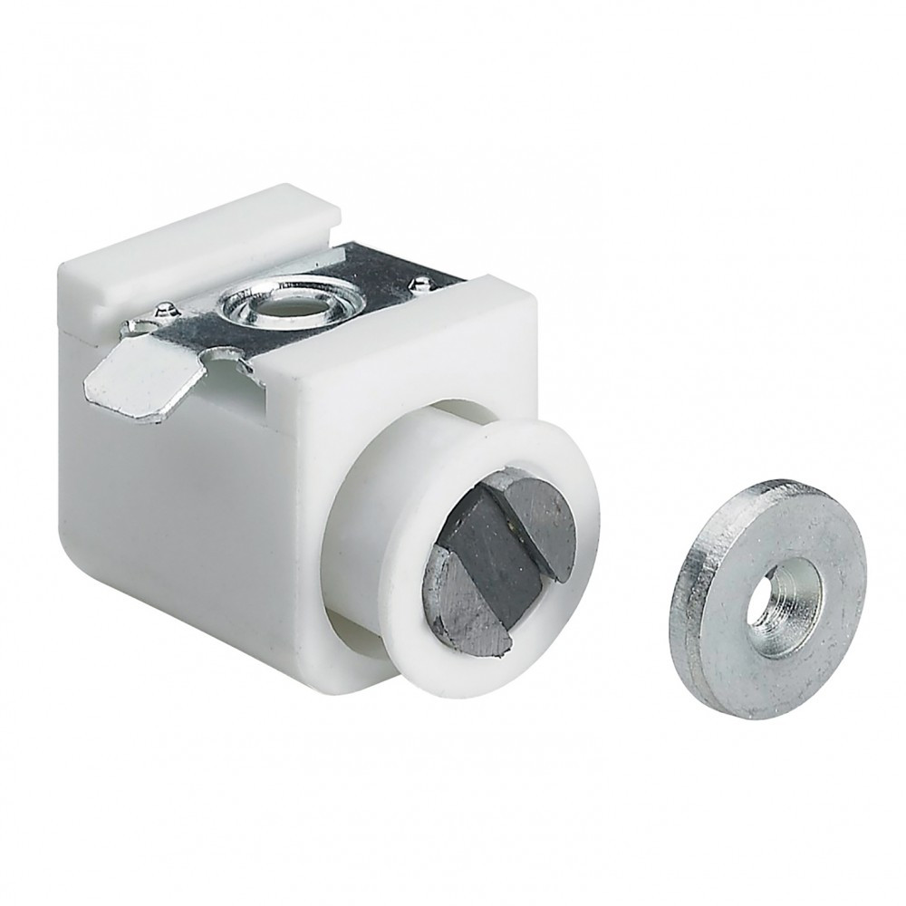 Lot de 2 loqueteaux magnétiques plastique HETTICH, L.27 x l.16 mm