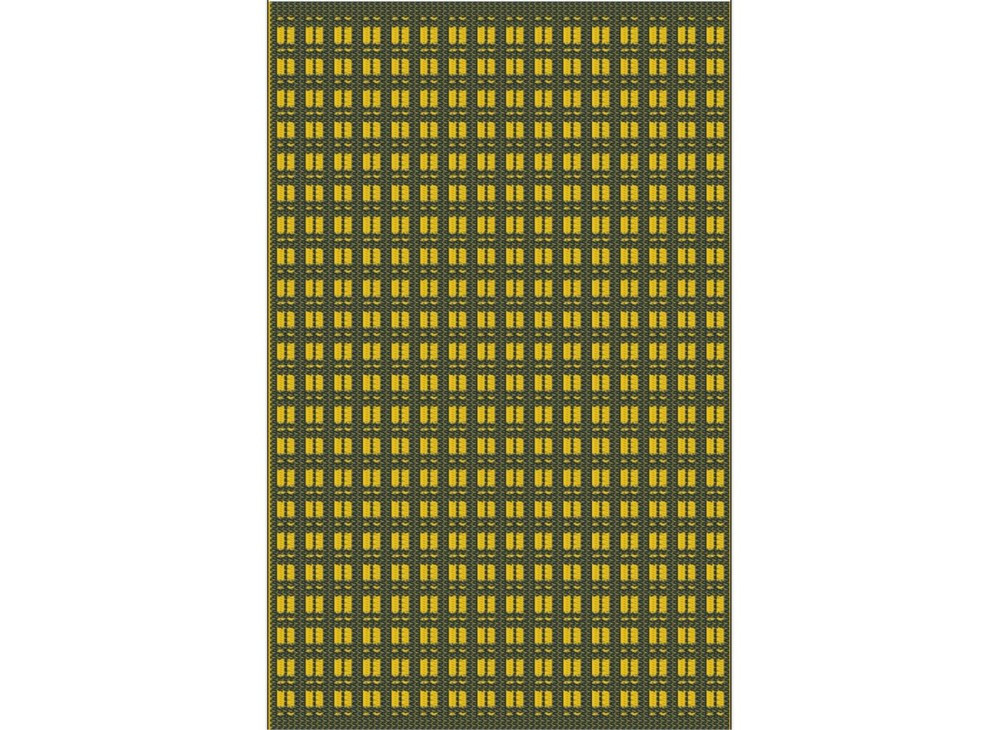 Tapis D'extérieur Pour Salon Détente Ou Repas Moutarde/graphite 240 X 150 Cm