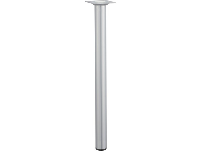 HETTICH Pied de table basse cylindrique fixe acier époxy gris, 40 cm