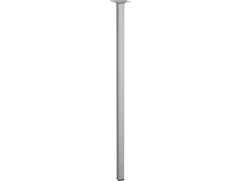 HETTICH Pied de table basse carré fixe acier mat gris, 70 cm