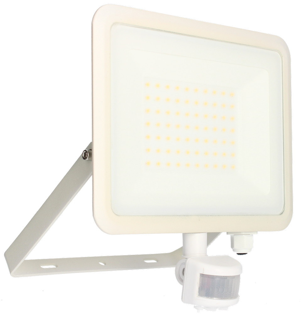 Arlux Lighting Projecteur mural KREON 2 - IP44, 50W, 4000K, 5000lm, Blanc - Détecteur IR