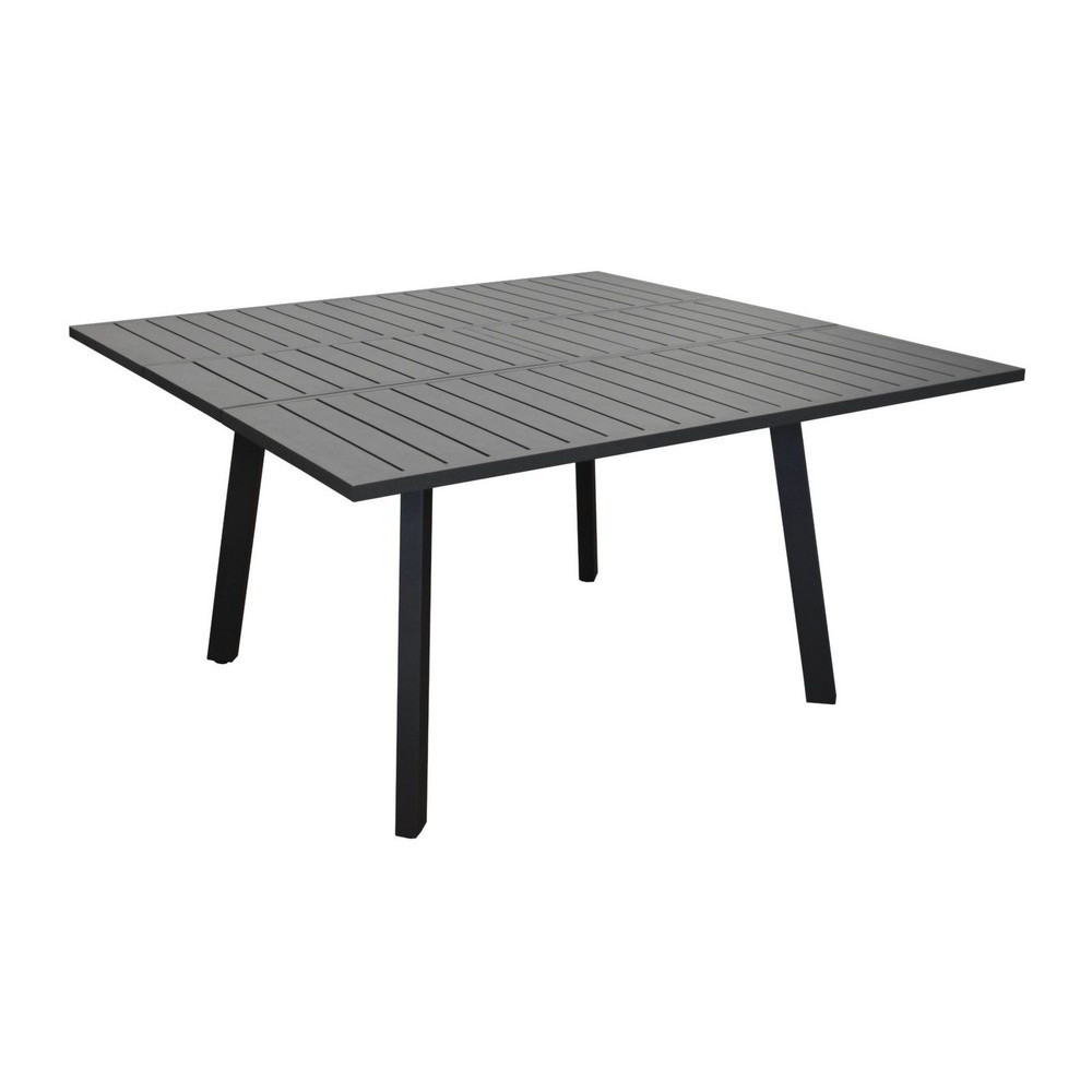 Table De Jardin Extensible 6/8 Personnes Barcelona - Graphite 100/145x145 Cm