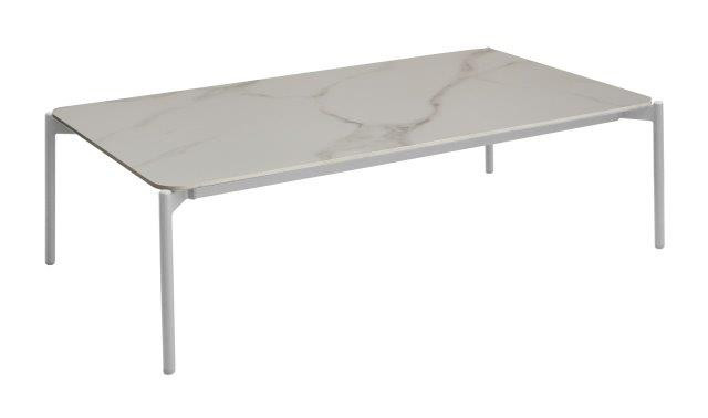 Table Basse De Jardin Ambiance En Aluminium/céramique - Blanc