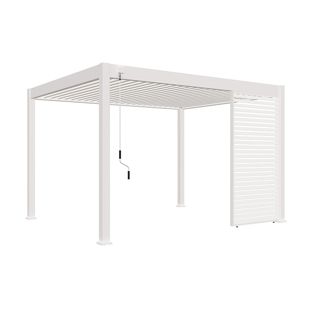 Panneau Brise-vue Ventelles Horizontales 1,3m Ombréa - Blanc