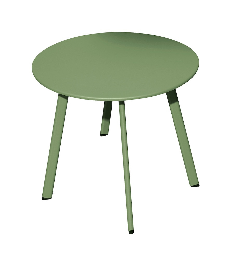 PROLOISIRS Table basse - MASSAÏ - Acier époxy - D.60 cm - Amande