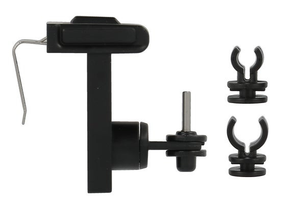 Lot De 2 Supports Sans Perçage Barre De Vitrage Clip'vit, 10 Mm Noir Mat Mobois