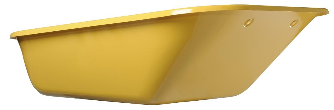 Caisse De Brouette Peinte Jaune 160 L - 6 Trous