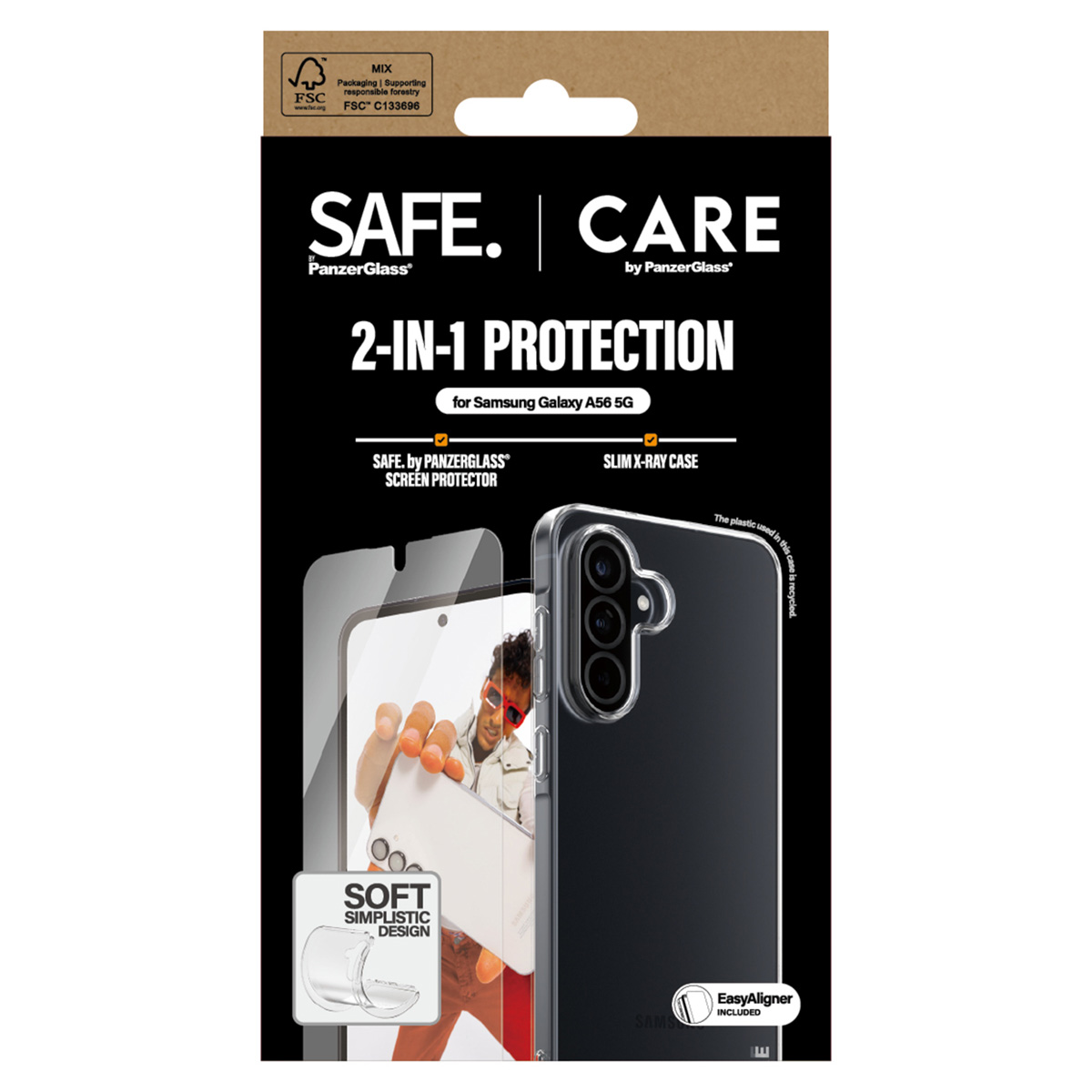 Coque Samsung Galaxy A56 (5G) - Silicones et TPU (doux) - CARE by PanzerGlass Coque/Coque silicone - étui téléphone Transparent