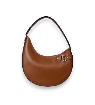 Lauren Ralph Lauren pour femme. 431980156001 Grand sac à main Tasha en cuir marron (OSFA), Beige, Casuel