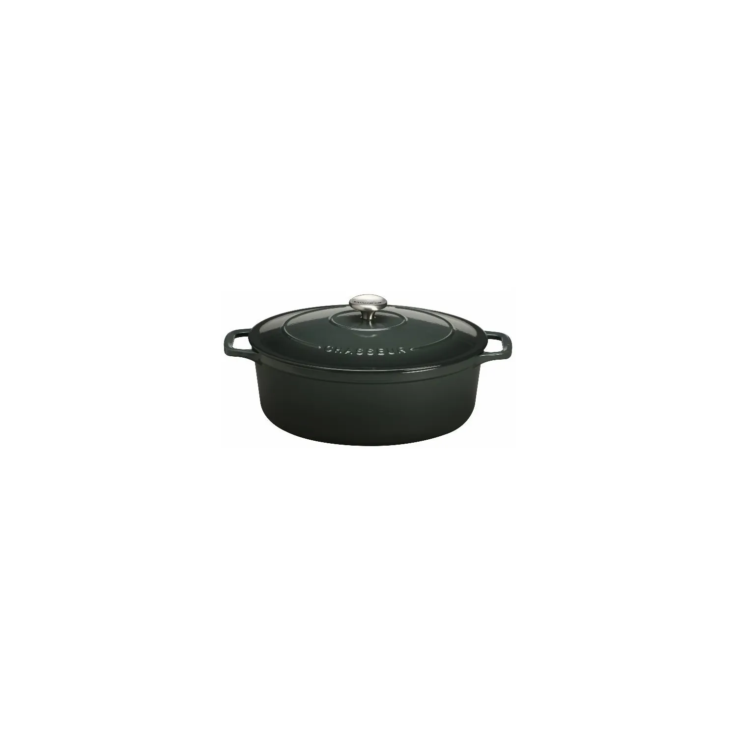 Cocotte ovale en fonte émaillée 29 cm vert mélèze Chasseur