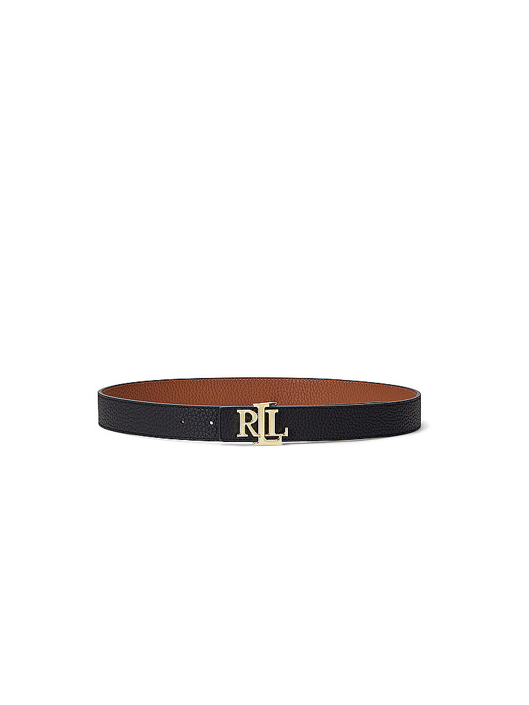 Lauren Ralph Lauren pour femme. 412912039001 Ceinture réversible en cuir brun, noir (XS), Marron, Casuel