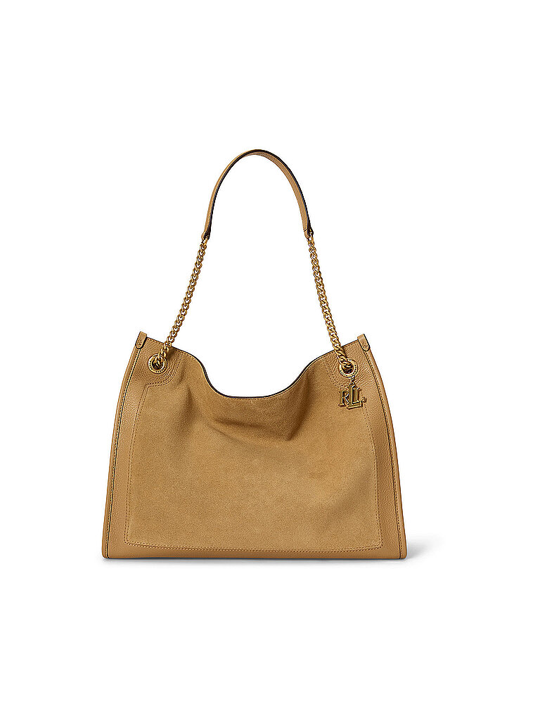 LAUREN RALPH LAUREN Sac en cuir - Shopper BRADLY Large camel